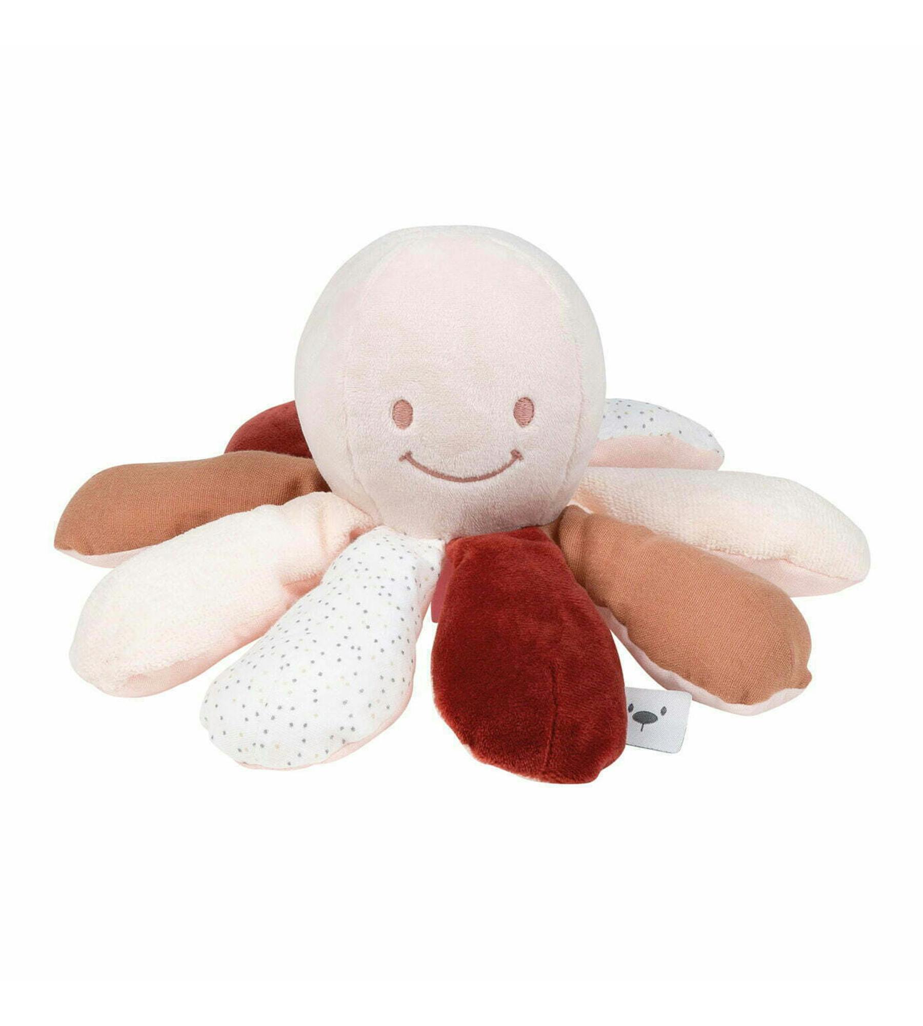 Nattou Cuddly Toys – Activity Octopus, Rust